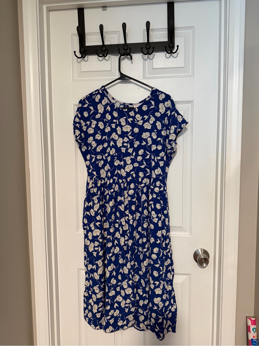 LuLaRoe Blue Floral Casual Dress
